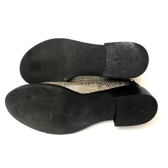 Gentle Souls Silver Black Pie Pod Ankle Boots Size 7.5 - Picture 10 of 10